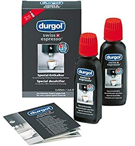 Durgol Descaler for Coffee Machines, Swiss Espresso Special Descaler Liquid Compatible with All Coffee Makers, 2x125 mililitres