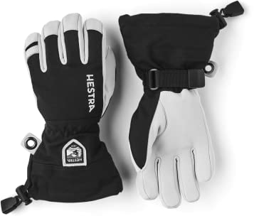 HESTRA Kinder Army Leather Heli Ski Handschuhe, Black, S