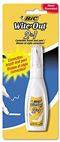 Wite-Out 2-in-1 Korrekturflüssigkeit 15 ml Flasche, weiß