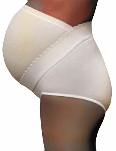 GIOS 1 Pezzo Slip Guaina Donna Mamma 292 Preparto con Fascia Addominale e Lombare. Bianco TG4