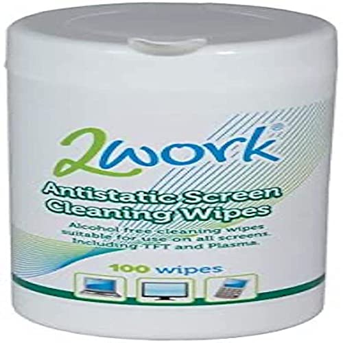 2Work Anti-Static Screen Cleaning Wipes (Pack of 100) DB57099
