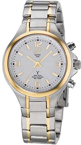 ETT Eco Tech Time Funk Solar Damen Uhr Analog mit Edelstahl Armband ELS-11379-76M