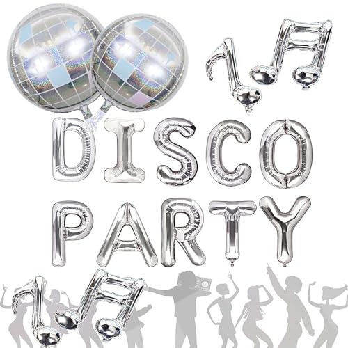 JeVenis Disco Fever Party Dekoration - 70er Jahre Luftballons, Ball Geburtstags Dekoration