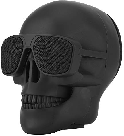Bluetooth Lautsprecher Totenkopf, Mini Skull Speaker Kabellos mit Haken | HD Stereo Bass, Tragbar für Gaming, Outdoor, Party & Deko Geschenk