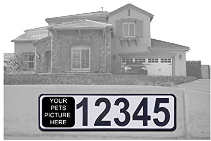 Curb-N-Sign® Your Custom Image Curb Wrap, Reflective Aluminum House Number Decals for Front Doors, Windows, Curbs, or Walls – Weather Resistant for Outside House Customization (Your Custom Image)