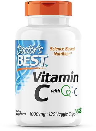 Doctor's Best, Vitamina C con Quali C, 1.000mg, 120 Capsule vegane, Testato in Laboratorio, Senza Glutine, Senza Soia, Vegetariano