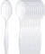 Generic Pack of 50 Heavy Duty Clear Plastic Spoons, Reusable and Washable Spoons Perfect for Picnics, Parties, Tableware and Dinnerware by W&H Enterprises