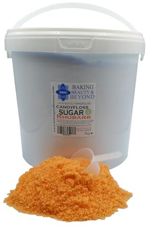 Baking Beauty and Beyond Premium Candy Floss Sugar 5kg - Rhubarb Flavour