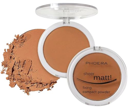 Noble Gifts - Compact Fixing Powder, Sheer Matt Setting Powder with Vitamin E, Long Lasting Pressed Make Up Foundation (207 - Sand)