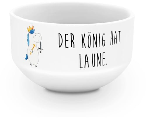 Mr. & Mrs. Panda Müslischüssel Einhorn König mit Schwert - Geschenk, Müsli Schalen, Ritter, dessertschale, Mittelalter, salatschälchen, Müslischale, Suppenschüssel, frühstücksbowl, Unicorn, Einhörner