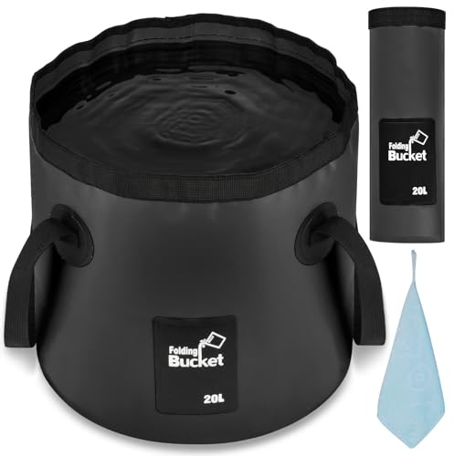 flintronic Cubo Plegable para Acampar, 10/12/20L Cubo Plegable, Cubo De Agua Plegable, Cubo Plegable Portátil, para Viajes, Senderismo, Pesca, Camping, Jardinería