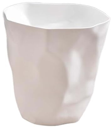 Milageto Abfalleimer Kreativer Papierkorb, großer Papierkorb, moderner Design-Mülleimer aus Kunststoff, ideal für Zuhause, Büro, Küche, Schlafzimmer, Badezimmer, 24.5 x 25 CM