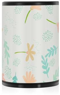 Kleiner Aschenbecher für Zigaretten mit Deckel, buntes Blumenmuster, geruchsdicht, Edelstahl, tragbar, rauchfrei, Autozubehör, rauchfreier Aschenbecher für Auto, Becherhalter, Terrasse, Küche, Büro