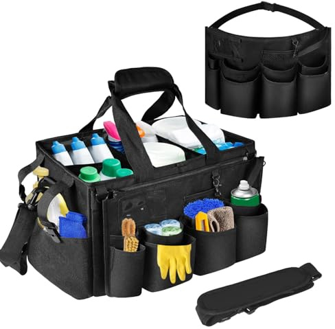Boczif Cleaning Caddy, Cleaning Bag (Black)
