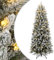 vidaXL Künstlicher Weihnachtsbaum, Tannenbaum mit Schnee LED-Beleuchtung 150 LEDs 120cm, Christbaum mit Metallständer, Weihnachtsdeko Kunstbaum Dekobaum