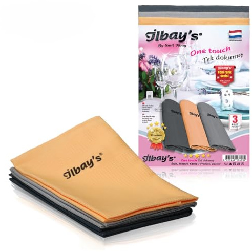 ilbay's [Juego de 3] 60 x 40 cm paños de limpieza de microfibra – Limpieza sin rayas sin detergentes para coche, cocina, baño y hogar (otoño)