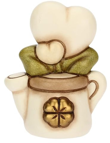 THUN - Mini annaffiatoio con cuore - ceramica - Collezione Bomboniera - 4.6 x 3.3 x 6.1 cm