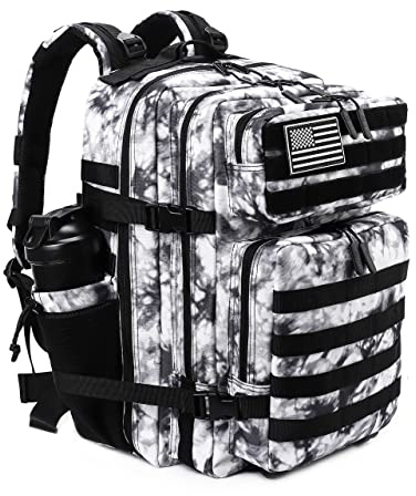 LHI Zaino Tattico Militare 45 Litri Resistente all'acqua per Trekking, Montagna, Caccia e Viaggi - Ideale per Uomo, Sport all'Aperto e Attrezzature Militari