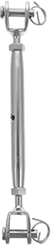 Sosoport 1pc Sturdy Closed Body Screw Turnbuckle Wire Tightener for Tension Stainless Steel Rigging Tool for Cables Ropes Tie Rods High Polish Finish Environmental Friendly Design