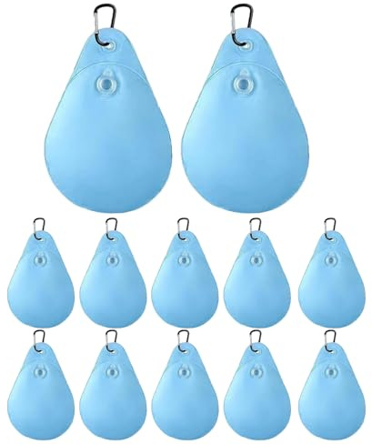 12Pcs Pool Water Bags, Leakproof Waters Bags With Hooks, Pool Cover WeightBag, Heavy Duty Swimming Closing Easy To Install And Connect Firmly Fixed For Ground Winter Cover