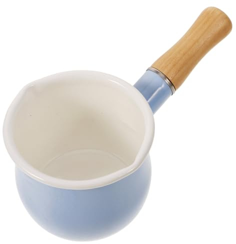 LIGIGWASH Pentola Per Latte Smaltata Pentola Da Cucina Piccola Manico in Alimenti Come Noodles Istantanei Zuppe e Salse Per Alimenti Complementari Per Ragazza Facile Da Pulire e Resistente