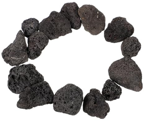 Didiseaon Natural Volcanic Stones Porous Black and Lava Rocks for Plant Pots and Aquarium Gravel Bag of Decorative Fire Rocks for Garden Landscaping Succulent Growth and Vase Fillers