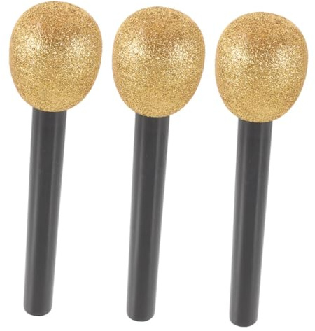 Hemobllo 3 pièces Microphones Factices Pailletés Jouets pour Garçon Fille Accessoires de Scène pour Fêtes et Spectacles