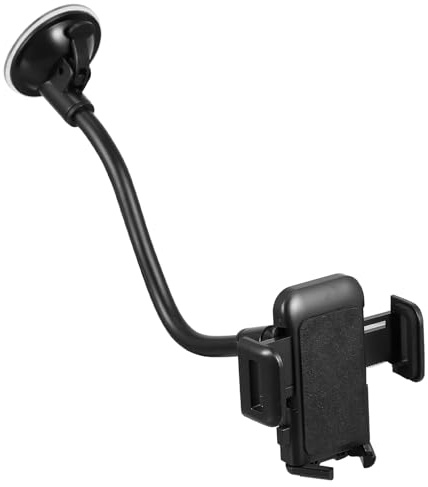 Ipetboom Car Phone Holder Suction Cup, Flexible Long Arm Dashboard Mount, Universal Car Cellphone Stand for Navigation and Hands-Free Use