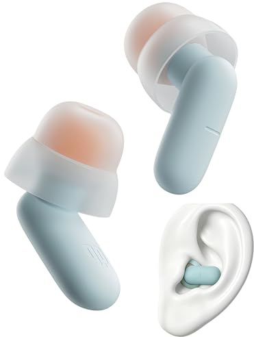 Dream - Tappi per le orecchie per dormire, comodi tappi per le orecchie con cuscinetti brevettati Qufits, custodia portatile e riduzione del rumore da 23 dB, riutilizzabili per dormire, lavoro (verde)