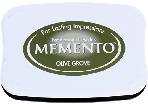 Tsukineko MIP708 Memento Stempelkissen Olivenhain, Synthetic Material, grün, 9.9 x 6.6 x 1.8 cm