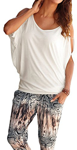 365-Shopping® Japansk stil av damer topp T – skjorta blus longshirt tunika tanktop topp
