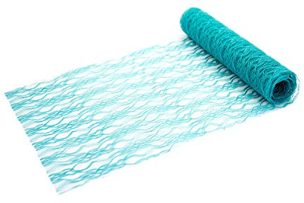 Oblique Unique® Tischläufer Tischband Tisch Läufer mit Spitze Türkis Tischdeko für Taufe Baby Shower Geburtstag Party Hochzeit Silvester Deko Dekoration 30cm breit 3m lang