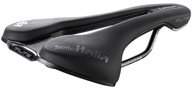 Selle Italia FLITE Boost TM Superflow - Racercykelsadel med Platt Form, Krom-manganram och Anatomiskt Hål - Storlek S3, Svart