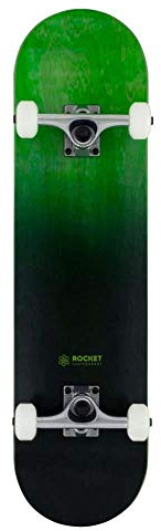 Rocket Complete Skateboard Double Dipped Black Green 20,3 cm