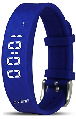 e-vibra Orologio da allenamento con vasino, silenzioso, con timer e 15 allarmi giornalieri (Royal Blue)