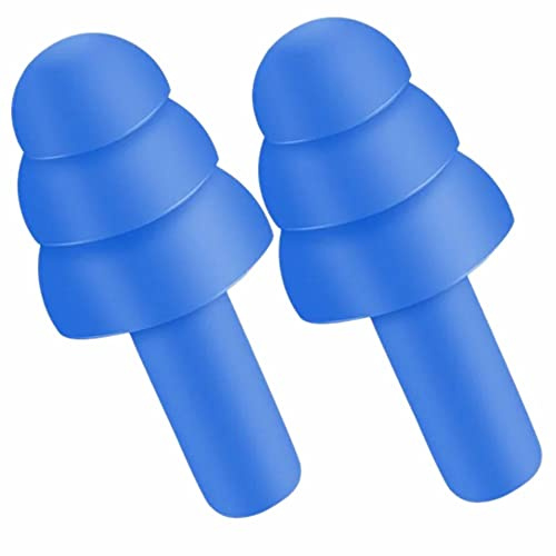 Noise Cancelling Ear Plugs for Sleep Musicians Work Sleeping Snoring Reusable Earplugs Hearing Protection Soft Silicone Soundproof Set Studying Concerts Travel Kit 32db Highest Nrr (Pack of 2)
