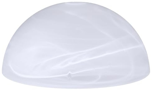 Alabasterglas weiß Ø 300mm Lampenglas E27 Ersatzglas rund Leuchtenglas Glasschirm