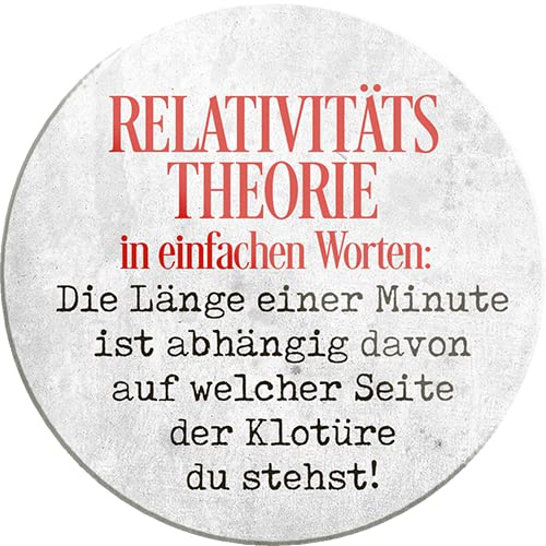 schilderkreis24 – Lustiger Spruch “Relativitätstheorie“ Magnet Deko Albert Einstein Kühlschrankmagnet Humor witzige Geschenkidee Geburtstag Weihnachten 8x8 cm