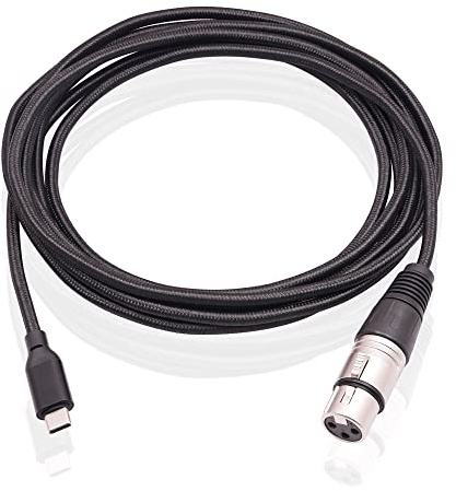 SZLliyxs XLR to USB C Cable,6FT USB C Microphone Cable,USB Type-C to XLR Female Cord Connector Adapter Compatible Stereo Audio Cord Link Converter Cable USB Type-C Devices for Smartphone or MacBook