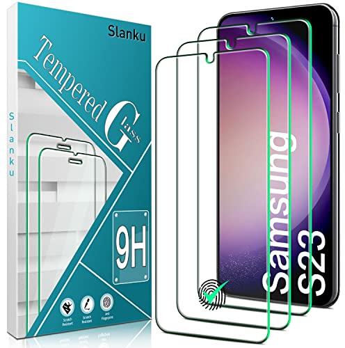 Slanku 3 Stück Panzer Schutzglas für Samsung Galaxy S23 5G Schutzfolie | Frei von Kratzern, 9H Härte, 0.33mm Ultra-Klar Displayschutzfolie, Blasenfrei, Ultrabeständig