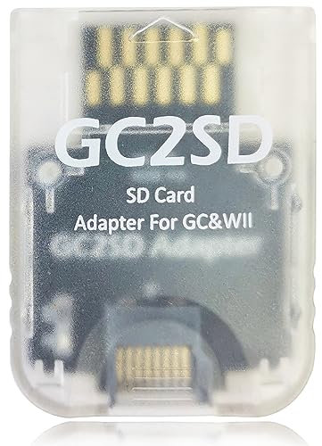 Hyamass GC2SD Storage Save Game Memory Card Adapter Micro SD Card Adapter TF Card Reader Plug and Play Portable Professional Game Console Micro Storage Card Adapter for Wii and Gamecube/GC (Clear)