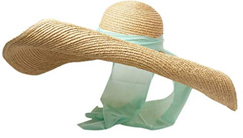 MILAX Frauen Große Rand-Stroh Hut Sommerhut Damen Faltbarer Für Reise Urlaub Und Strand Floppy Faltbarer Sun Hats Mit Großer Breiter Krempe, Faltbar, Mit Breiter Krempe, Strohhut