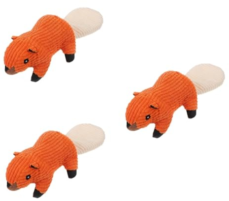 INOOMP 3stücke Cartoon Squirrel Dog Chewing Toy Geräuschvolles Molarspielzeug Für Kleine Und Mittelgroße Hunde Sicheres Und Langlebiges Kauspielzeug Für Drinnen Und Draußen