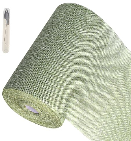 SWAWIS Tischband Grün Tischläufer Rolle 20cmx25M Tischläufer Grün Leinenoptik Tischband Hochzeit Geburtstag Vintagegrün für Tischdeko Hochzeit Geburtstag Taufe Deko