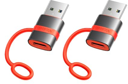 mcdodo Adaptateur Lightning vers USB C, adaptateur Lightning USB C,PD 36W Support de charge rapide et synchronisation compacte pour iPhone (USB C vers USB A-2 pièces)