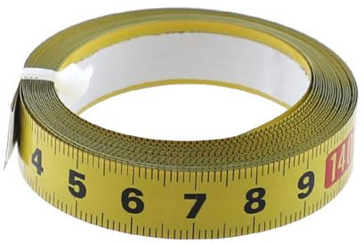 Selbstklebendes metrisches Maßband 1–5 Meter mit Kleberückseite | Robustes metrisches Maßband für, Holzarbeiter und Heimwerkerprojekte, ideal für präzise Messungen an Werkbänken und Werkzeuge