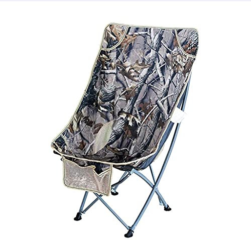 KUANGGE Tragbare Stühle Tragbare Campingstühle Outdoor-Klappstuhl zum Angeln, Sandstrand, Mondliege für Aktivitäten, Grillen, Picknick, Strand, Park 0626 (Farbe: Braun)