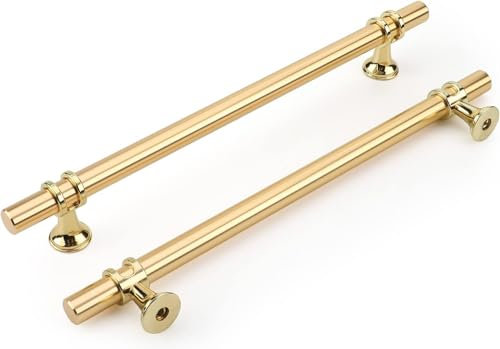 MARGUERASW 6 Stück Griffe Gold Möbelgriffe für Küchenmöbel Lochabstand (320 mm)