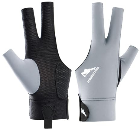 Ianulus Snooker Handschuhe, Billiards Billard Handschuh, Billiard Pool Cue Glove, rutschfeste Poolhandschuhe, Verstellbare Poolhandschuhe, Geeignet für Pool-Spiele, Snooker（Linke Hand）