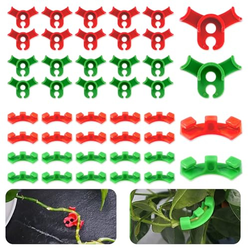 Tyqour 40 Stück Pflanzenbieger Lst Clips 90 Grad Low Stress Training Clips Pflanzentrainer für Niedrige Belastung, Pflanzenclips zum Biegen von Pflanzenstämmen Ändern der Wuchsrichtung